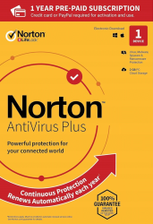 Norton Antywirus Plus 1 urządzenie 1 rok + 2 GB